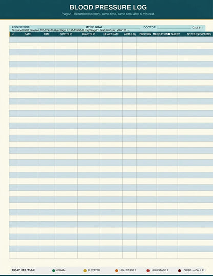 Blood Pressure - Tracking Journal