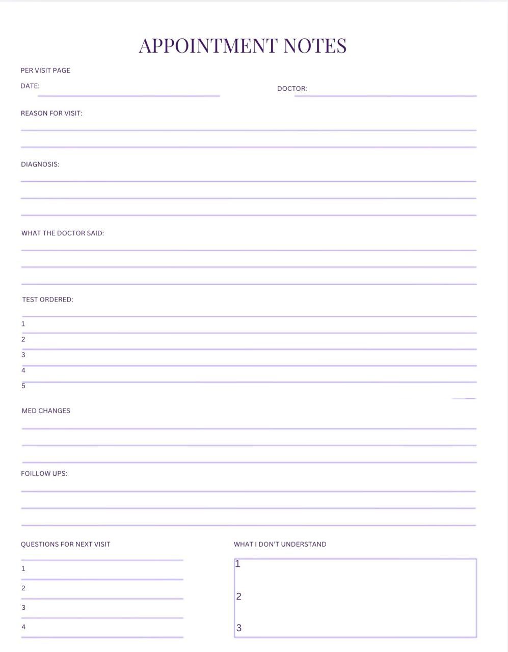 Me First Health Record: Womens Edition